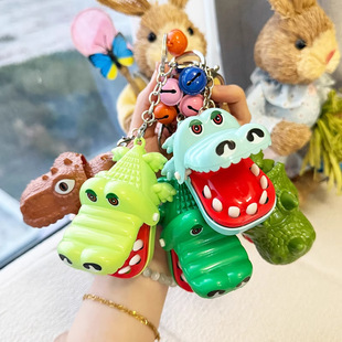 Cross-Border Creative Mini Hand-Biting Crocodile Trick Game Keychain Street Stall Supply Kidsren's Toys and Gifts Wholesale