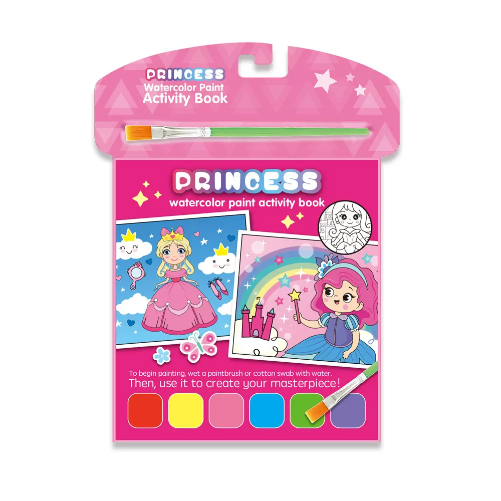 儿童水彩书公主图案卡通套装玩具