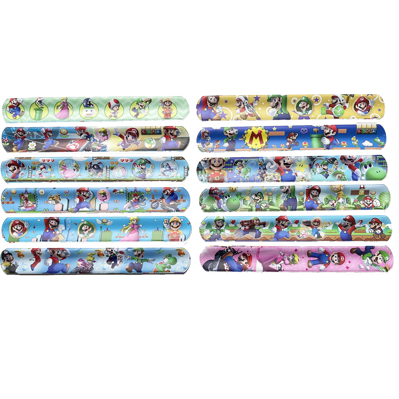 Mario Snap Ring + Sticker Mary Toy Decoración de fiesta infantil Sticker Snap Ring Combinación