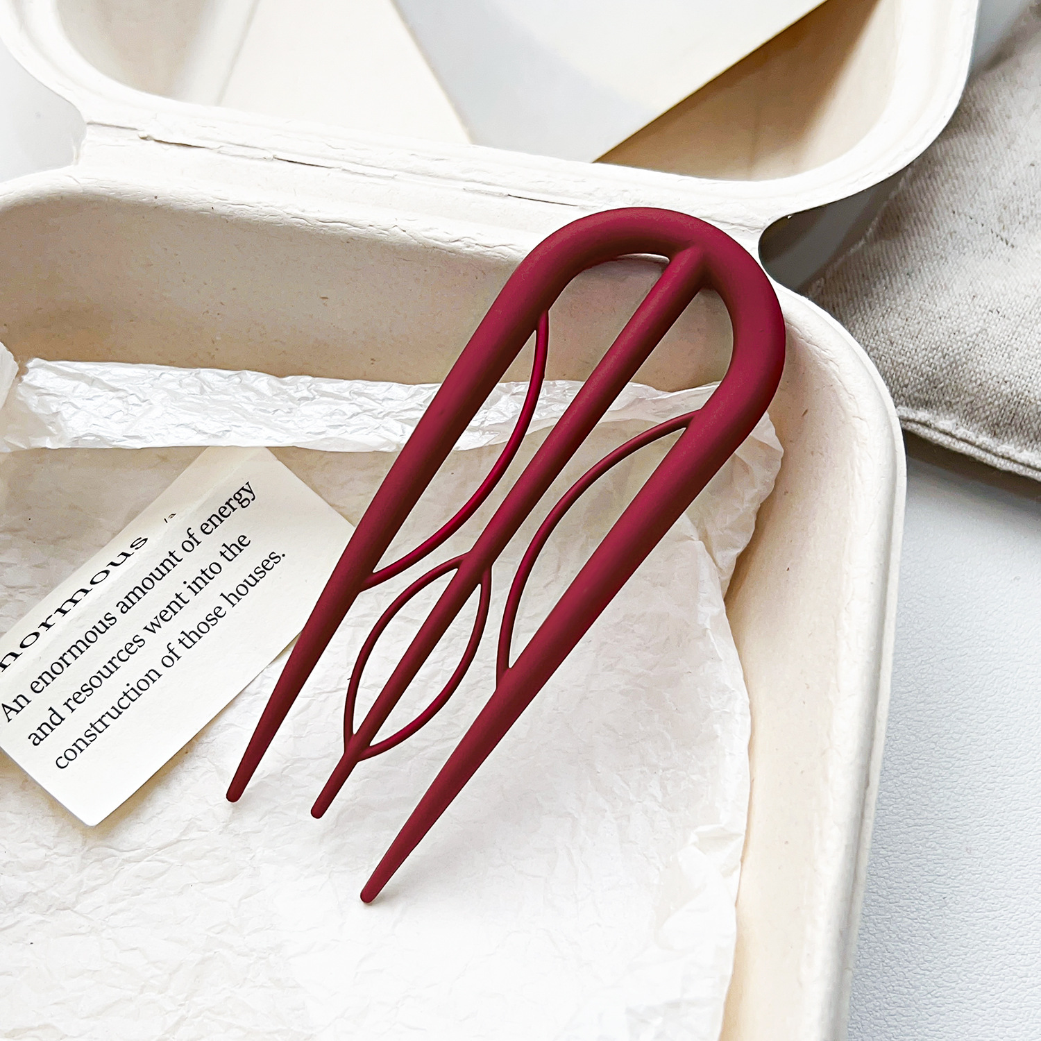 PC잎 빗 프로스트 버건디