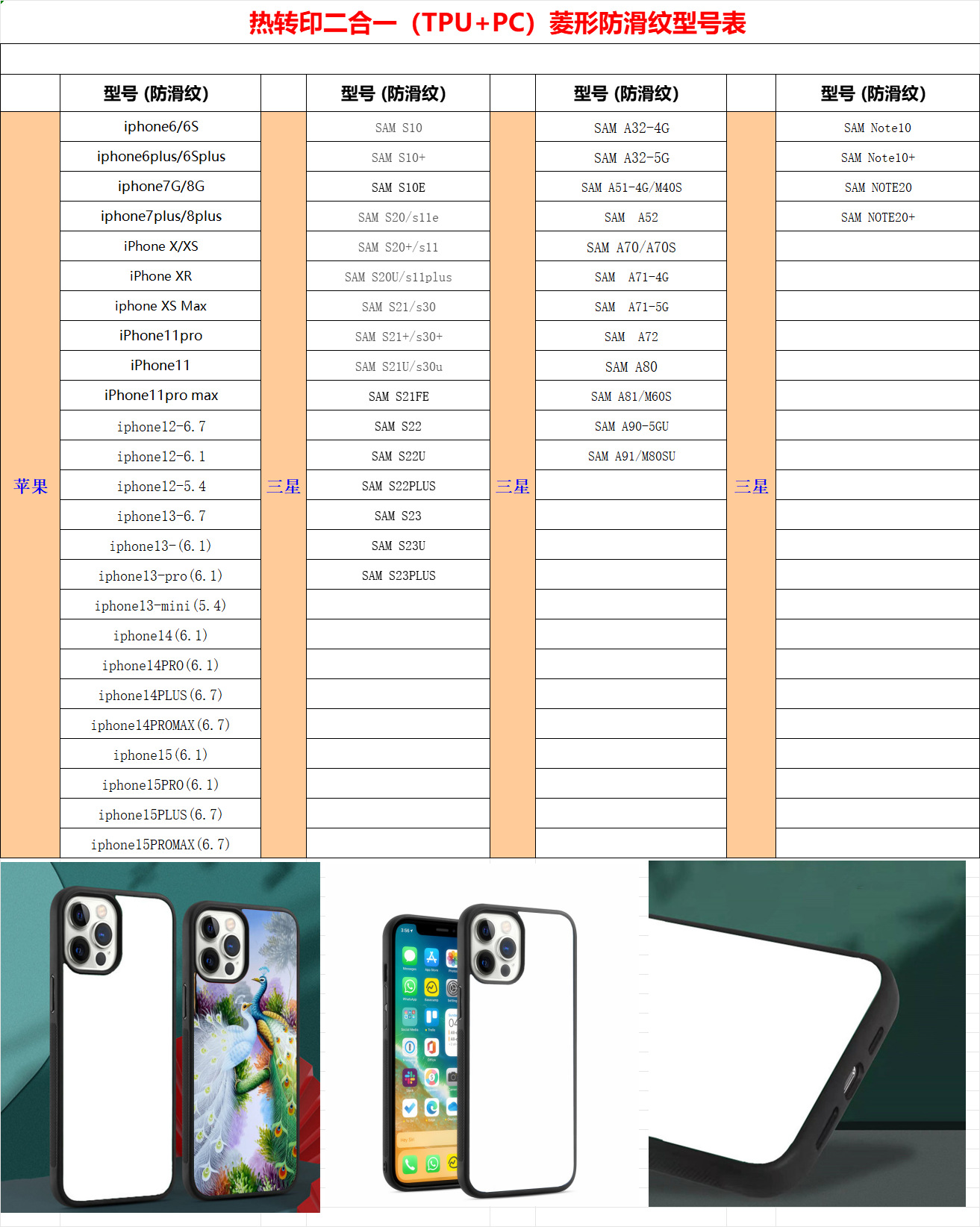 菱形防滑纹型号表