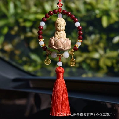 Car hanging — 18-Seed Peace Charm Wholesale - peaceful-blessing-little-buddha-red