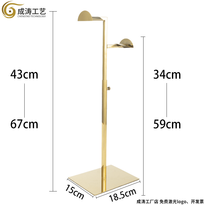 Зеркальная титановая золотая двойная головка D (трансграничное специальное предложение)