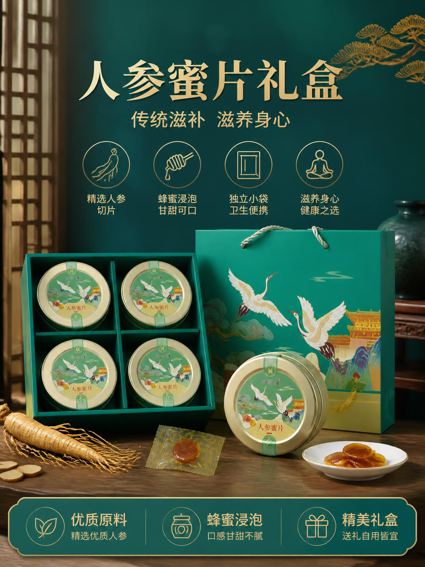 Ready to Eat Ginseng Honey Slices 50g Changbai Mountain Fresh Ginseng Slices key features