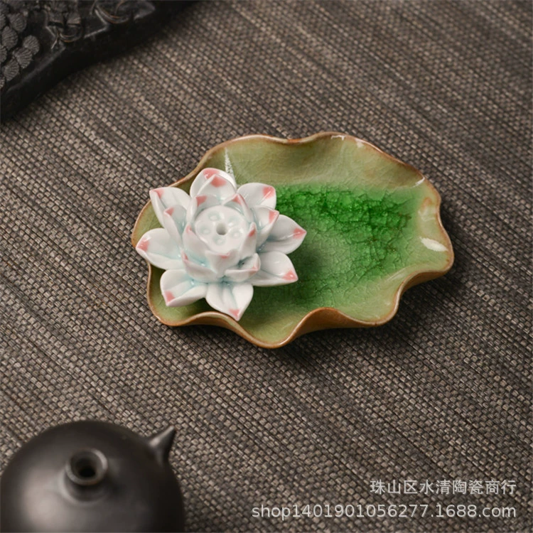 Керамическая диска из лотоса Jingdezhen диска для благовоний ароматная печь для дома украшения лотоса нити благовоний заглушка