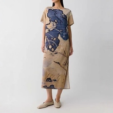 IC小禾春季女装【莲塘乳鸭】纯原系列高级感圆领短袖真丝连衣裙