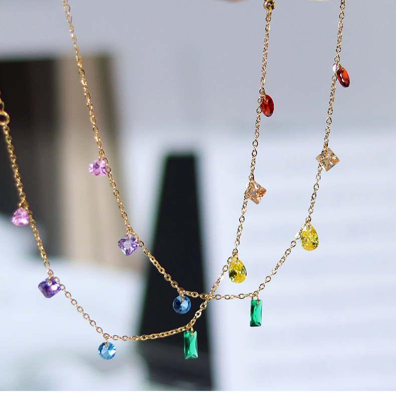 Fashion Water Droplets Titanium Steel Gold Plated Bracelets 1 Piece