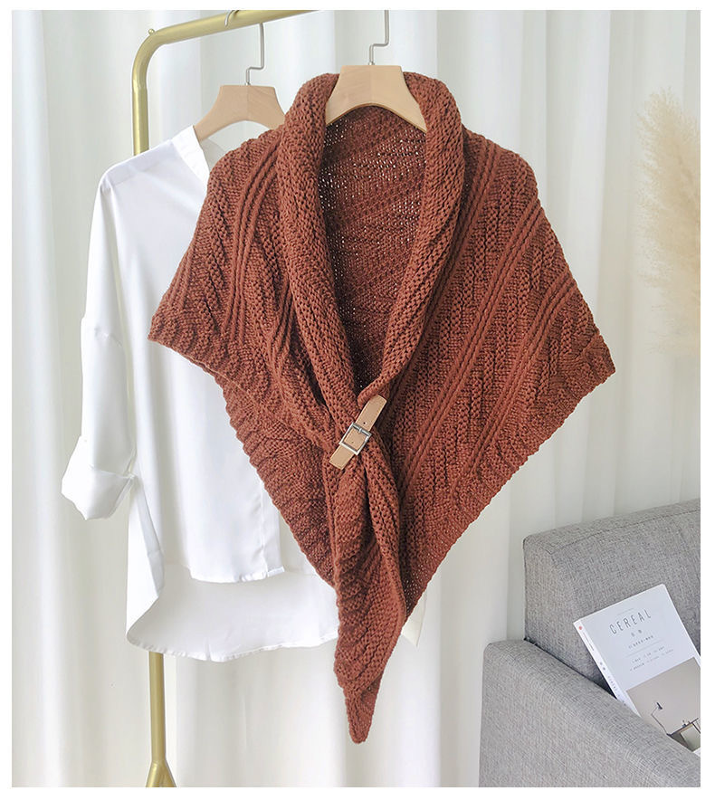 Women's Elegant Solid Color Knit Scarf display picture 5