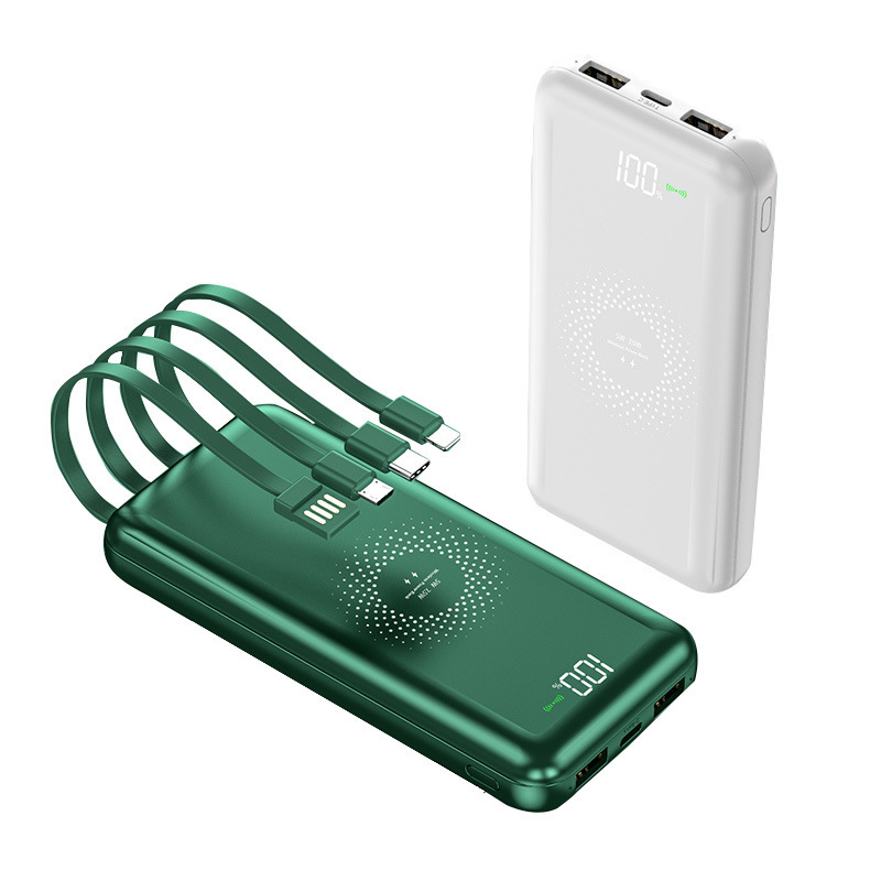 Fabricante portátil inalámbrico cargador de 2w mAh fuente de alimentación portátil con cable cargador de carga inalámbrica en stock