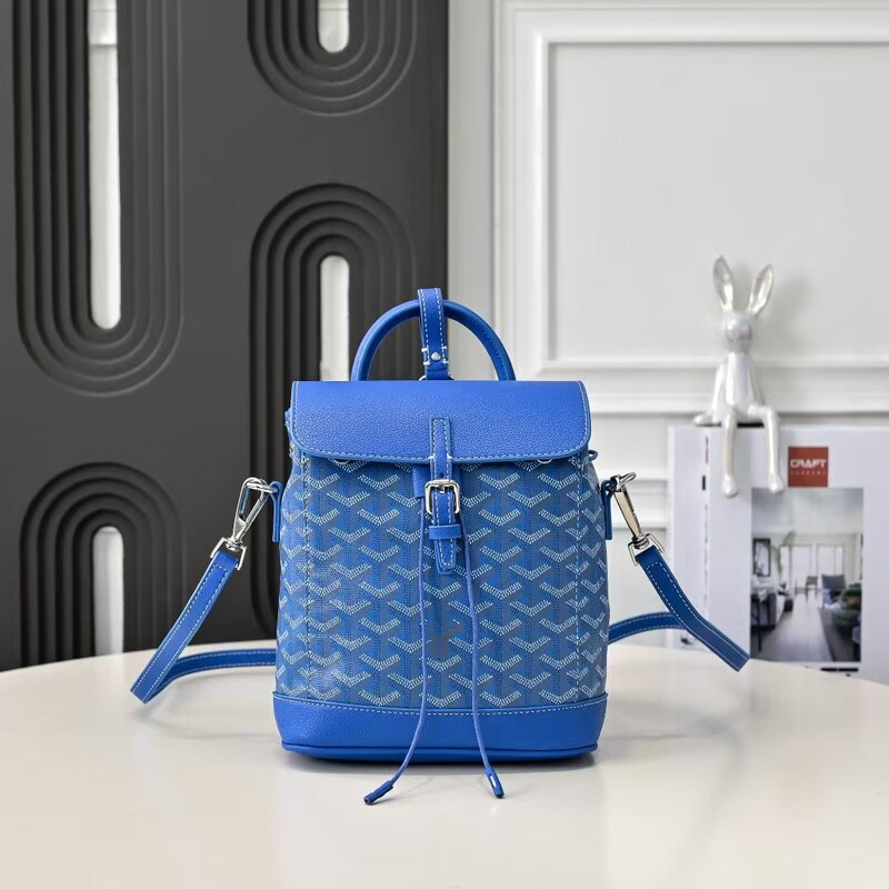 原厂狗牙Goyard Alpin迷你双肩背包翻盖mini手提单肩斜挎包背包|undefined