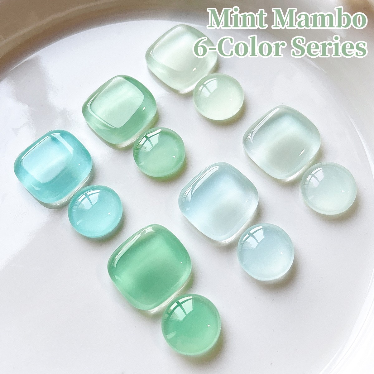 2025 nuevo helado verde cremoso azul verde esmalte de uñas verde menta serie Mambo especial para tienda de uñas