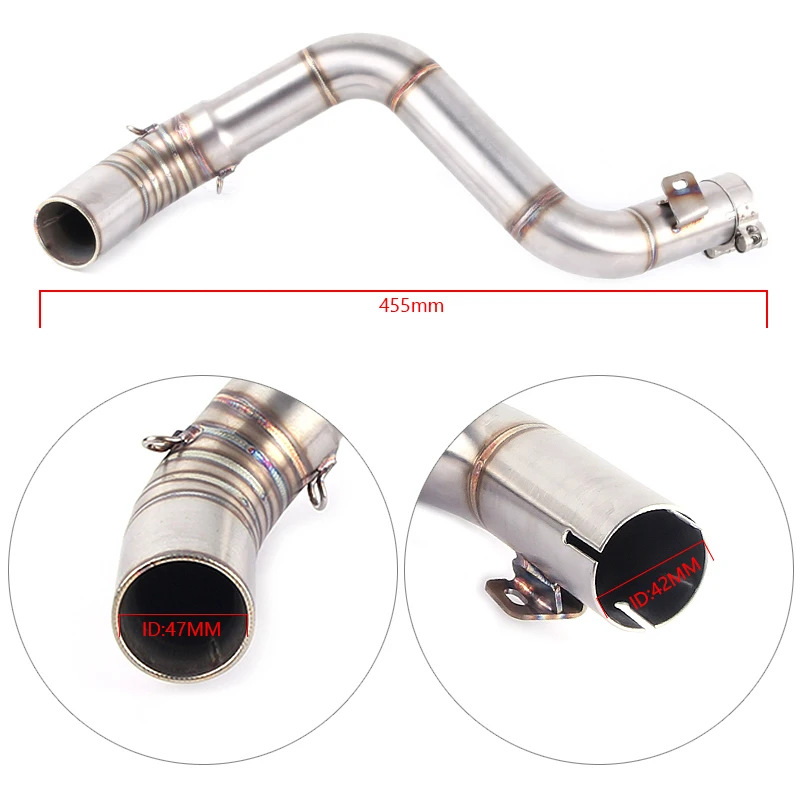 Suitable for Ktm Duke 125 250 200 390 2012-2016 Stainless Steel Mid-Section Exhaust Pipe