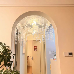 ✅ Shell Door Curtain Bead Curtain Entrance Living Room Creative Partition Decorative Curtain Punch-Free Pendant Pearl Curtain Pendant Di