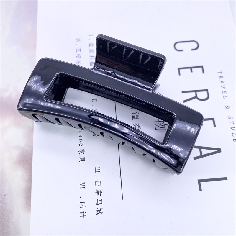 Estilo coreano 2022 primavera nuevo gran cuadrado agarre simple geométrico tiburón clip espalda Cabeza pelo agarre pelo accesorios al por mayor