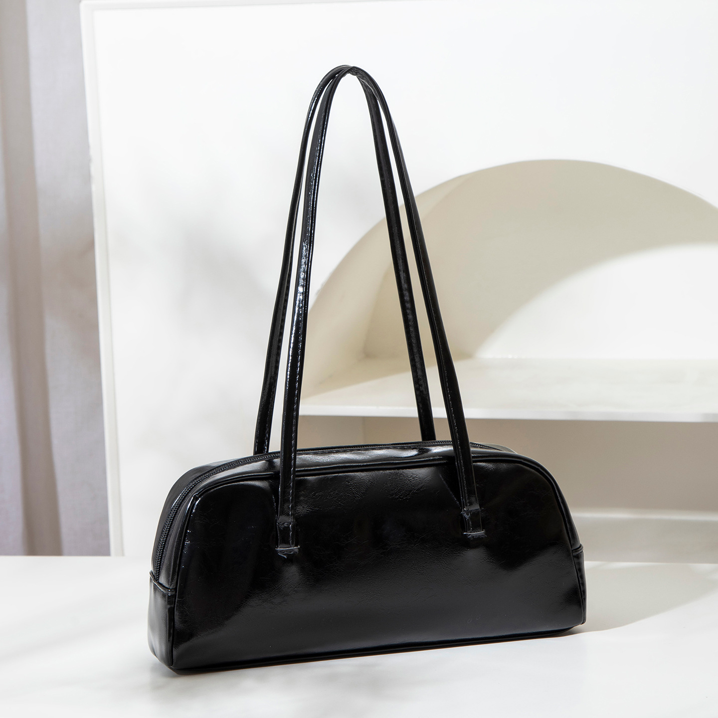 Borsa a spalla donna tinta unita borsa a mano casual elegante_voghion.com