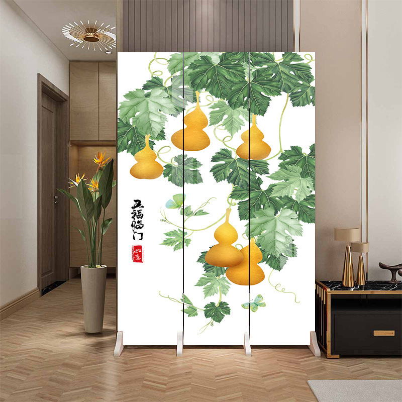 中国風の家庭用スクリーン玄関ドア、ドアパーティション、リビングルーム、オフィス、寝室の遮蔽、折りたたみ式可動玄関|undefined