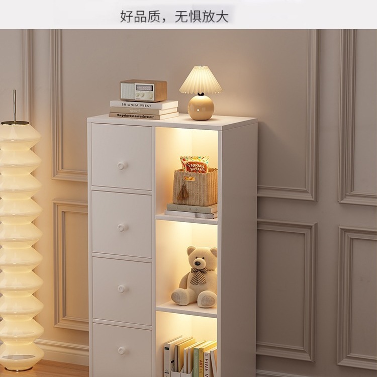 Estantería piso estante del estudiante simple esquina del hogar gabinete de almacenamiento de múltiples capas simple pequeña ventana de la Bahía estantería