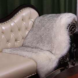 仿羊毛地毯客厅茶几地垫白色沙发毯橱窗展示长毛绒毯卧室床边北欧