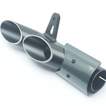 改装摩托车排气管TOCE仿碳纤维排气双出口小忍者R6直排炸街