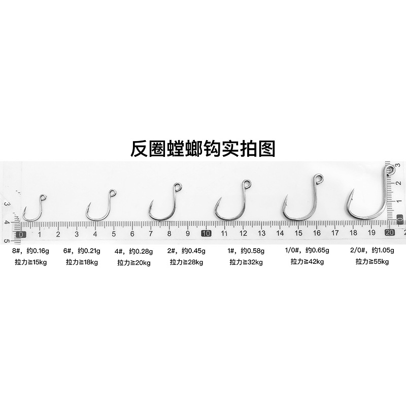 Jiaqing Road Ferro Single-hook a granel de pesca de mar con agujeros de ojo grande accesorios de pesca de pesca de pesca al por mayor