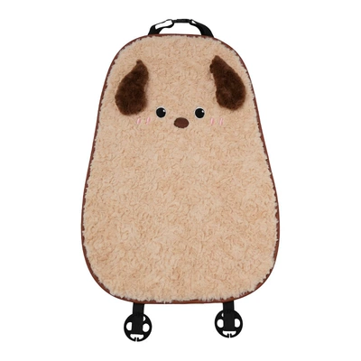 Cartoon Car Seat Cushion, Winter Seat cushion, seat cover - polished-puppy-cushion-khaki-backrest