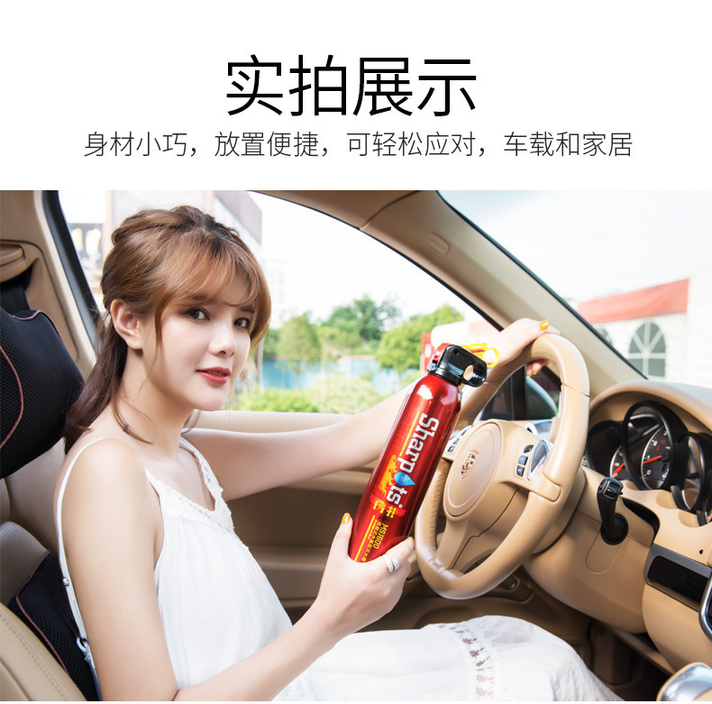 Flash Water-Based Fire Extinguisher 13B Car Fire Extinguisher 600ml Car Wholesale Small Portable Household Fire Extinguisher
