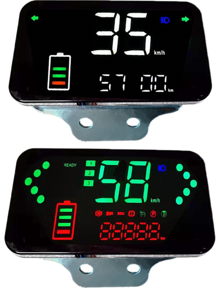 电动车仪表盘总成大金大疆LED48V60V72V小龟电动电瓶车表通用