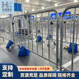 广东黄黑铁马护栏铁路移动铁护栏带板铁马防护栏商场超市隔离栏架