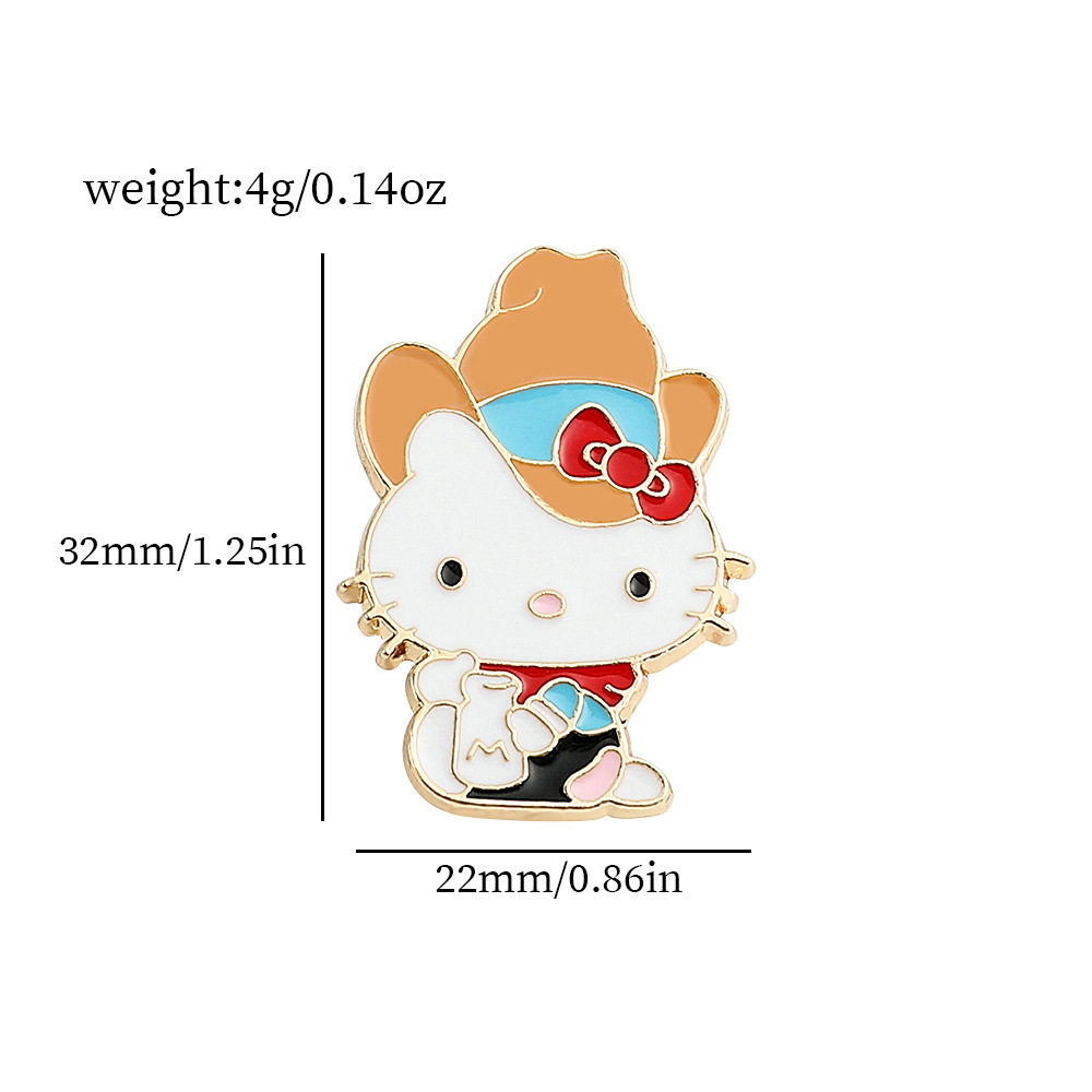 Venta caliente cien Sanrio serie de metal broche de dibujos animados coolomi Yugui perro KT gato todo-fósforo de moda insignia