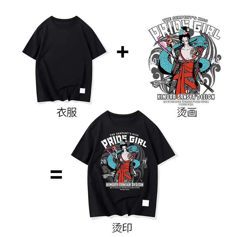 Popular game IP My World Cartoon Children's Clothing T -shirt Printed DIY clothing Patch White ink Painting Spot 3