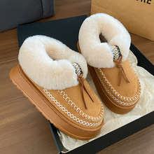 森系棉鞋女冬季厚底全包跟棉拖鞋保暖毛绒室外穿雪地靴冬2024新款