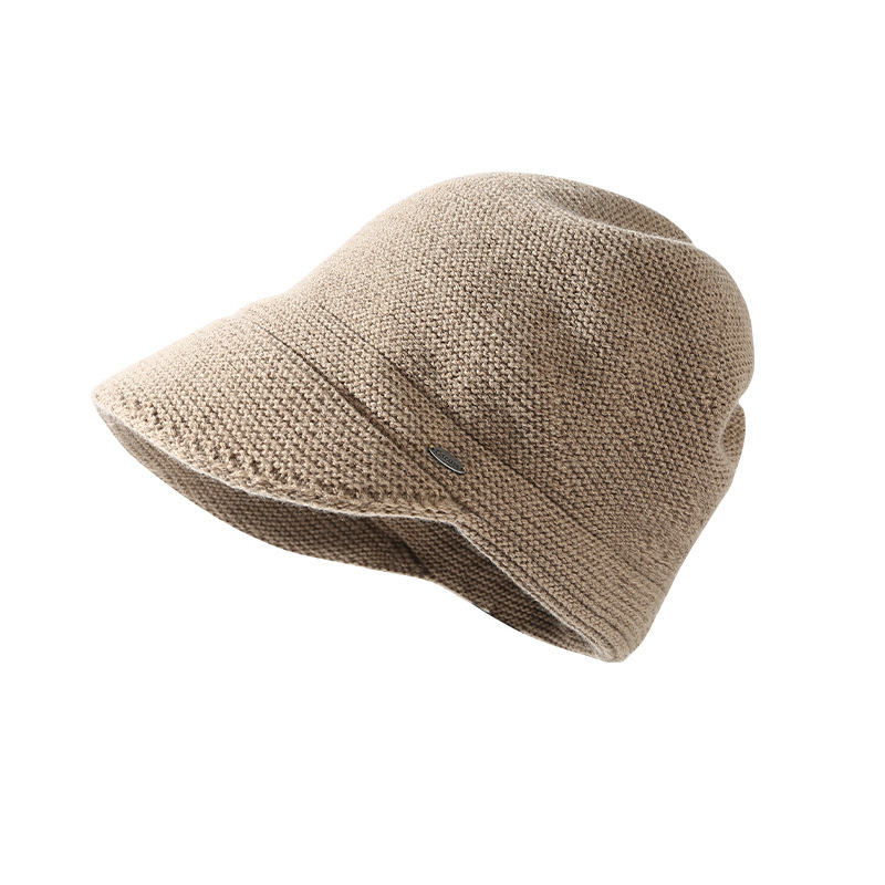 秋冬保温ニット帽女性シンプル大頭囲すっぴん帽子韓系顔を隠しています。