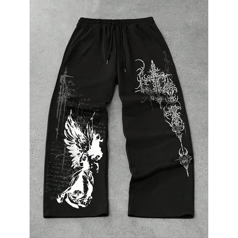 Cross-Border Foreign Trade Hot-Selling Hip-Hop Trendy Brand Casual Pants for Men 2025 New Loose Trendy Long Pants