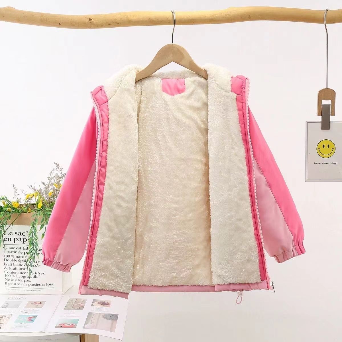 Niña invierno chaqueta otoño-invierno 2024 nuevo chaqueta con capuz para niños bebés mujeres más vello grueso ropa de asalto