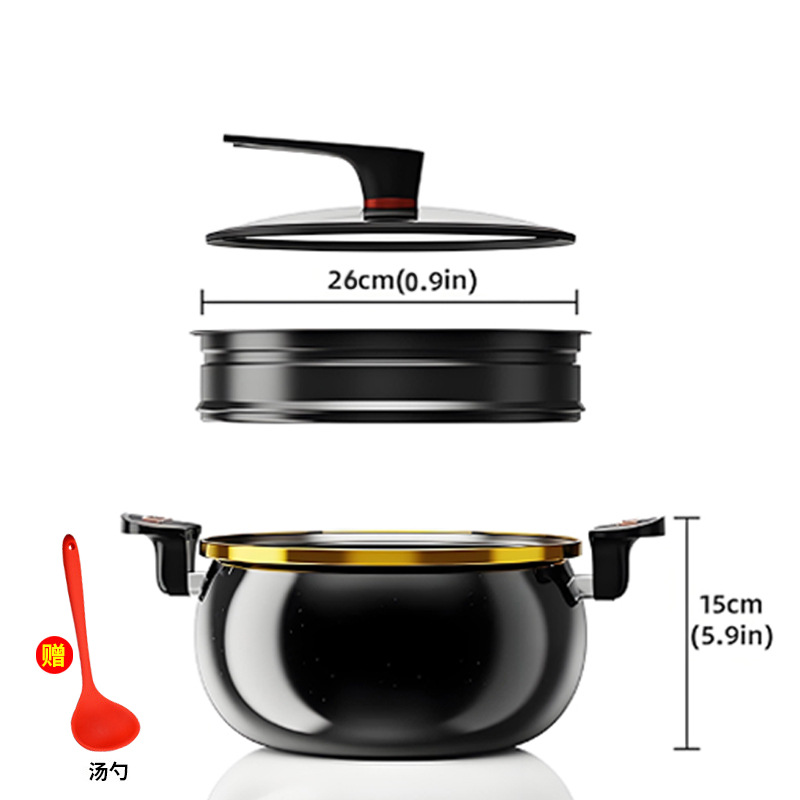 Suministro directo transfronterizo de cerámica olla de sopa de micropresión olla antiadherente esmalte doméstico multifuncional 8L de gran capacidad olla de estofado olla caliente