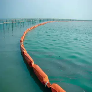 河面固体浮子式围油栏水面防扩散拦油带海上拦污带PVC围油吸油拦