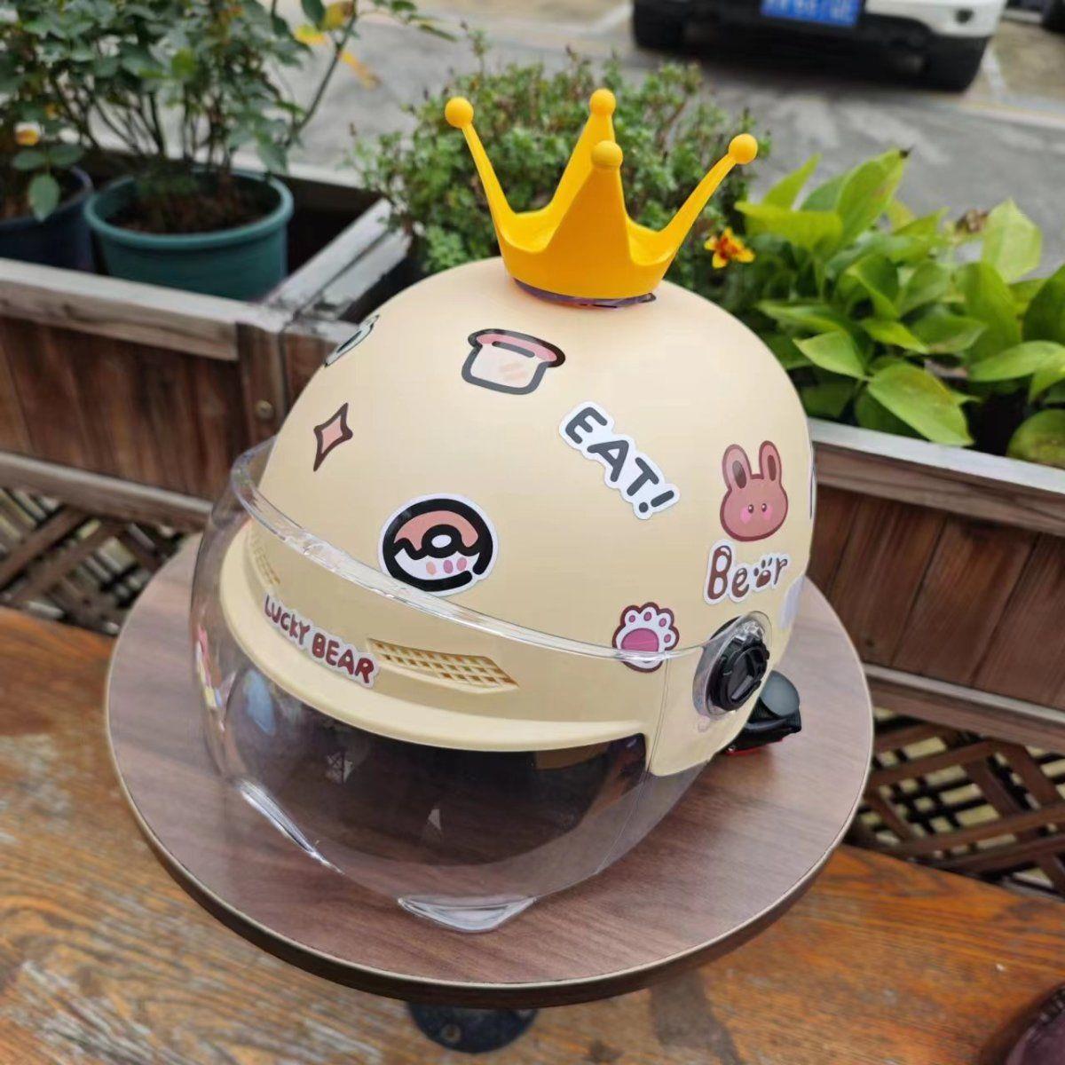 New national standard adult unbreakable electric motorcycle helmet for men and women, cute design, suitable for couples and best friends, with summer sun protection and breathable features