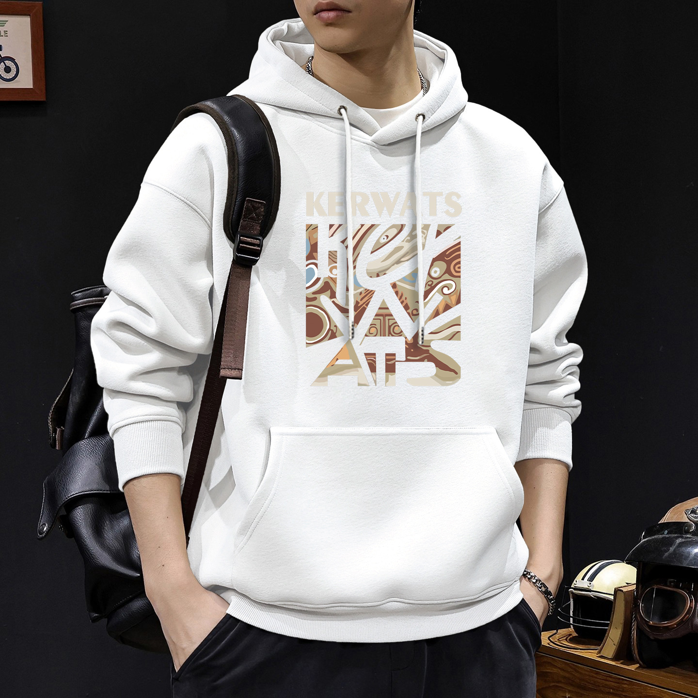 Pesado americano chaqueta deportiva hombre encapuchado primavera nueva ropa de hombre de tamaño grande primavera y otoño chaqueta suelta