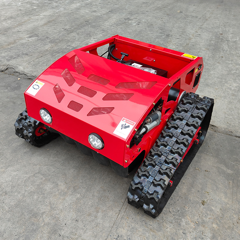 果园山坡草坪杂草修剪 全自动遥控履带式割草机 电动小型除草机