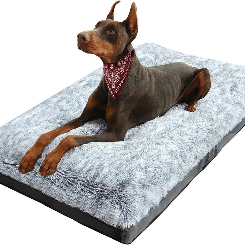 Cross-Border Orthopedic Luxury Dog Mattress, Large Dog Fluffy and Comfortable Bed Mat, Washable Dog Cage Mat, Dog Bed Warm Nest