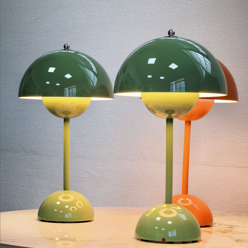 Denmark 1:1 high-quality high-grade flower bud table lamp mushroom table lamp Nordic atmosphere rechargeable wireless bedroom bedside table lamp Denmark 1:1 high-quality high-grade flower bud table lamp mushroom table lamp Nordic atmosphere rechargeable wireless bedroom bedside table lamp