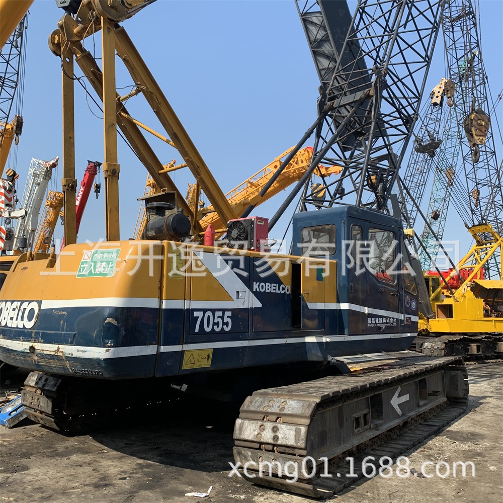 二手神钢55吨50吨履带吊 KOBELCO 7055 7050 二手履带吊日本