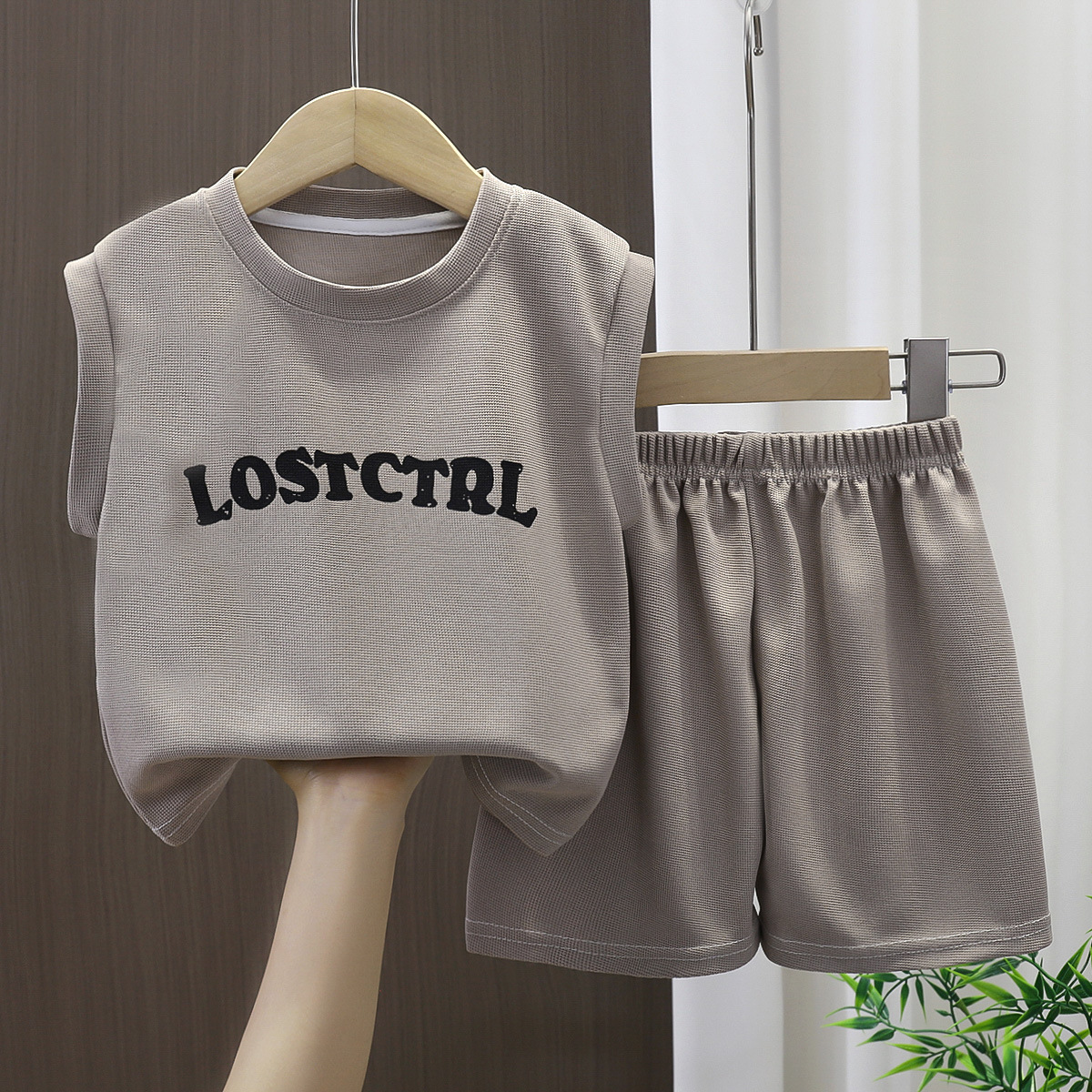 Conjunto de chaleco para niños de verano nuevo niño sin mangas pantalones de aire bebé delgado ropa de verano para niños ropa de niños image 5