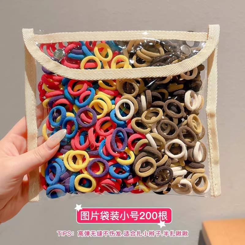 韩版儿童发圈无痕耐用毛巾圈头绳高弹力皮筋发绳儿童百搭纯色发饰|undefined