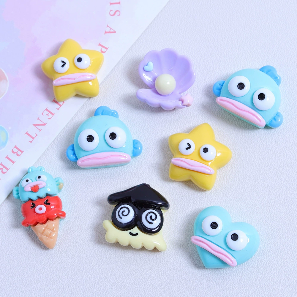 Cute glossy cartoon cream footwear buckle handmade, accessory, materials set, DIY
