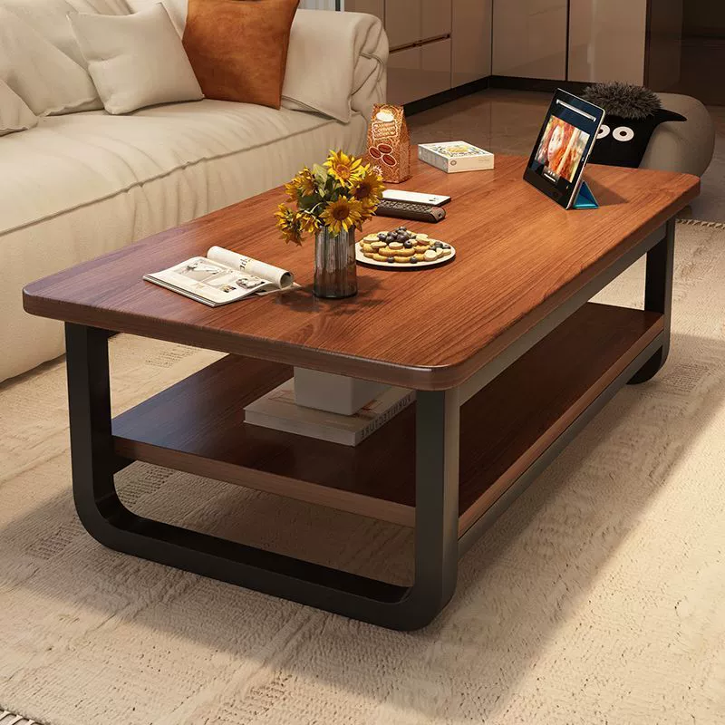 Чрезвычайно простой современный журнальный столик в стиле середины века с сердцевиной из цельного дерева, небольшой квартирный гостиный домашний стол, офисный простой чайный столик