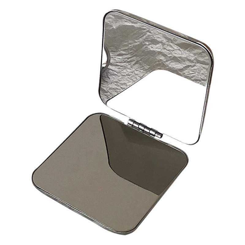 Resistente a las caídas INS de mano espejo pequeño de doble cara espejo cosmético portátil femenino Flip dormitorio de estudiantes tamaño pequeño portátil