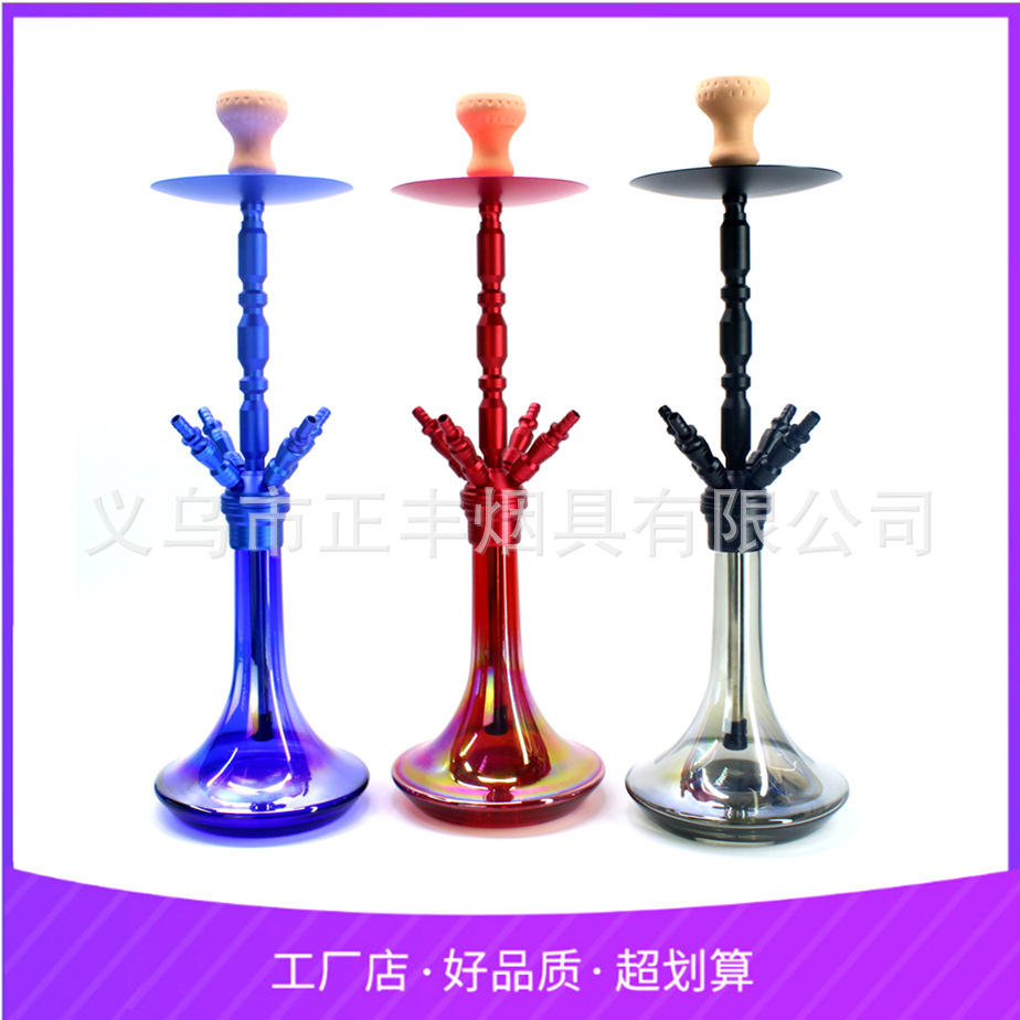 跨境电商酒吧水烟大号四管餐厅阿拉伯烟筒全套豪华高档夜场全套