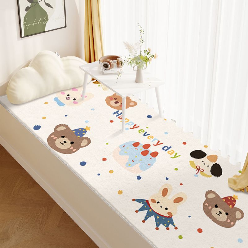 Simple y tranquilo, alfombra antideslizante de la mesa de té de la sala de estar, alfombra de cachemir, al lado de la cama del dormitorio, ventana flotante del balcón.