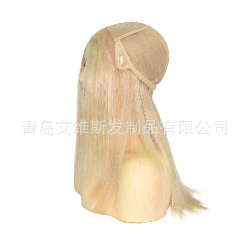 European and American Cross-Border Wigs, Women's Medical Headgear, Mono Net, Fully Hand-Knitted Chinese Braids, in Stock, Available for Dropshipping
